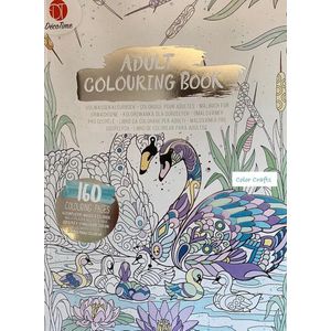 Adult Colouring Book - Deco Time - Kleurboek voor volwassenen - 160 pagina's - zilver
