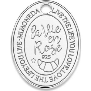 Mi Moneda-MMM ROSE TAG OVAL 20MM 925 SILVER