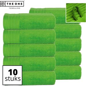 The One Towelling Classic Handdoeken - Voordeelverpakking - Hoge vochtopname - 100% Gekamd katoen - 50 x 100 cm - Limoengroen - 10 Stuks