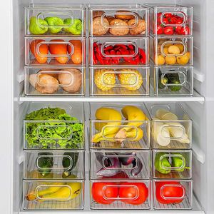 Opbergbakken Bijkeuken (Transparant) - Set Koelkast-organizer ,6pcs