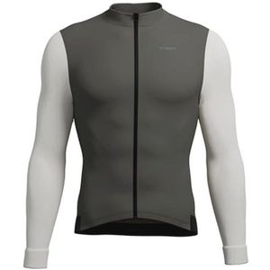 Winterfietsshirt heren fleece winddicht slim fit voor MTB en dagelijks gebruik