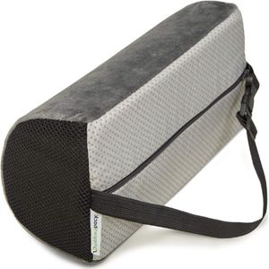 Lumbale Ondersteuning Kussen - Fysiotherapeut Ontworpen Met Optimale Dichtheid - 10X Meer Ademend Plantaardig Schuim - Verkoelende Antibacteriële Hoes - Zwart