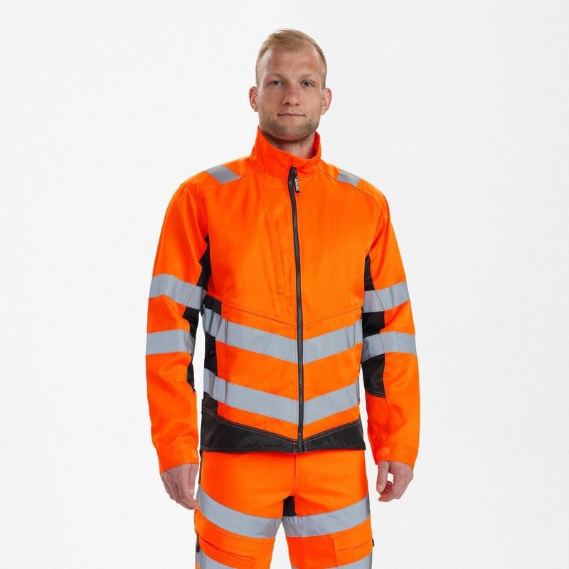 Engel Safety Light - Werkjack - Hi-vis Orange / Anthracite Grey - 1545-319