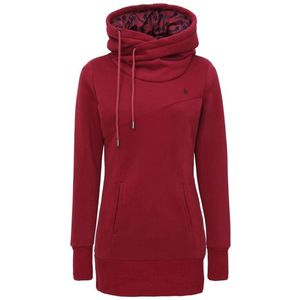Forplay Adele Dames Trui met capuchon - rood/zwart - S