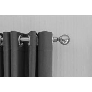 Lifa Living - Verduisterend Gordijn - Zilver Grijs - Polyester - Geluidswerend - Gordijnen met Ophangringen - 300 x 250 cm - 1 Stuk