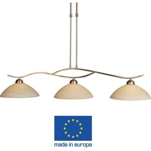 Hanglamp Capri | 115 cm | 3 lichts | tot 165 cm in hoogte verstelbaar | brons / bruin | eetkamer / woonkamer / eettafel | klassieke verlichting