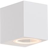 QAZQA baleno - Moderne Wandlamp voor buiten - 1 lichts - L 6.8 cm - Wit - Buitenverlichting
