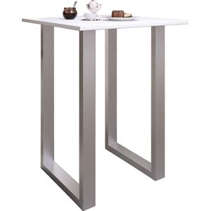 VCM Premium houten aluminium bartafel bistrotafel barbalietafel Xona 80x80 cm Premium houten aluminium bartafel bistrotafel barbalietafel Xona 80x80 cm