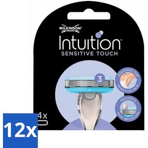 Wilkinson - Navulmesjes Intuition Sensitive Touch - Met Aloe Vera - 3 scheermesjes - Voordeelverpakking - 12 stuks
