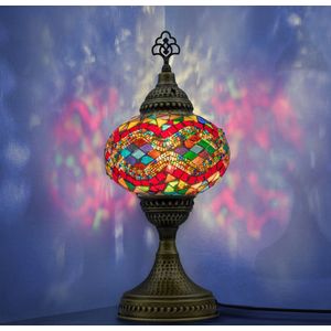 VALVELLO Mozaiek Lamp, Handgemaakte, Nachtlampje, Turkse, Arabisch, Oosterse, Tiffany, Marokkaanse Decoratieve Tafellampen Voor Slaapkamer, Bureau, Woonkamer En Perfecte Cadeau Voor Speciale Dagen - Mixed 2