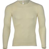 Engel Natur Heren Shirt Lange Mouw Zijde - Bio Merino Wol GOTS - gebroken wit 46/48M