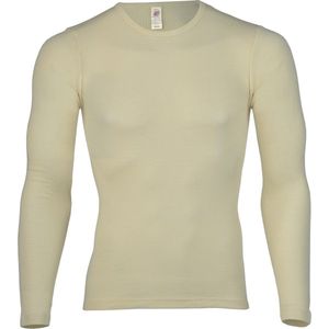 Engel Natur Heren Shirt Lange Mouw Zijde - Bio Merino Wol GOTS - gebroken wit 46/48M