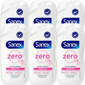 Sanex - Zero % Sensitive - Douchegel - Voordeelverpakking - 6x400ml
