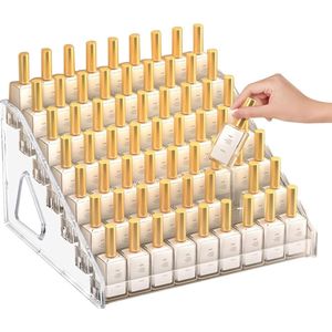 7 Couches Rangement Vernis a Ongle - Boite Rangement Vernis à Ongles en Acrylique Transparent - Rangement Vernis Semi Permanent voor Huiles Essentielles en Peintures (35 x 17 x 7 cm)