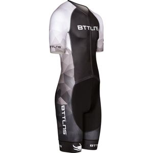 BTTLNS trisuit - triathlon pak - trisuit korte mouw heren - Typhon 2.0 SE - wit-zwart - 3XL