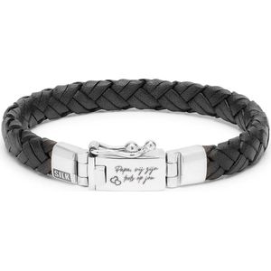 SILK Jewellery - Zilveren Armband - Double fox - 761BLK.22 - Maat 22,0