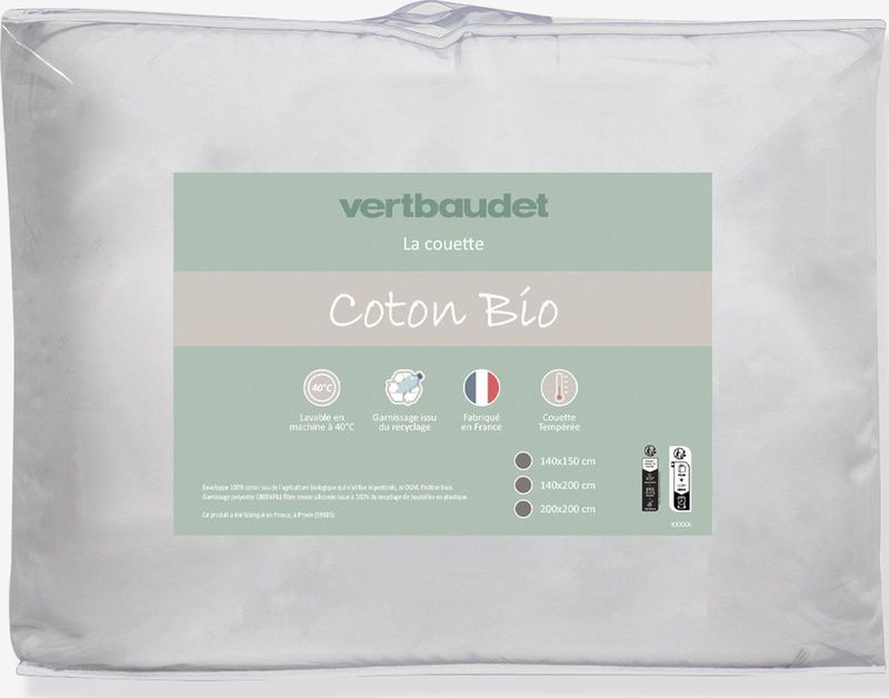 Biologisch - Dekbed - Wit - Hypoallergeen - GOTS-standaard, TOG = 5,5