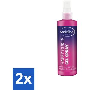Andrélon - Pink - Happy Curls - Gel Spray - Voordeelverpakking - 2 stuks