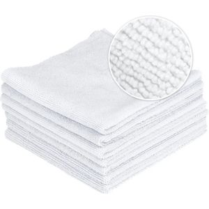 Koreaanse Microvezel doeken REGULAR 320 gsm - 40X40cm - 20 stuk - wit - ongeëvenaarde kwaliteit, polijstdoeken, wax, microfiber