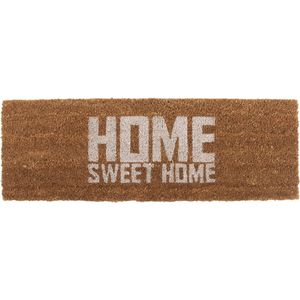 Present Time Home Sweet Home - Deurmat - 75x26cm - Kokos - Wit