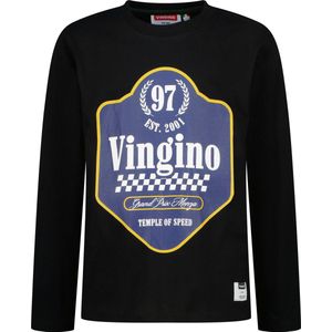 Vingino Jacing Jongens T-shirt - Maat 116 - Deep Black