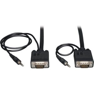 Tripp Lite HD15, 3.5mm, 30ft 9.14m VGA (D-Sub) + 3.5mm VGA (D-Sub) + 3.5mm Zwart