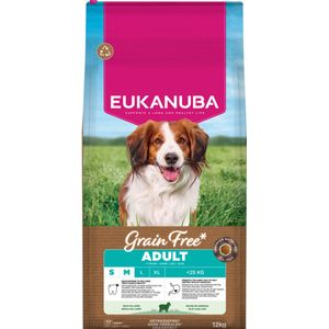 Eukanuba Graanvrij Adult - Hondenvoer - 12 Kilogram - Hert Eukanuba Graanvrij Adult - Hondenvoer - 12 Kilogram - Hert