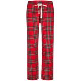 Happy Shorts Dames Pyjama Broek Lang Rood Geruit Flanel - Maat S