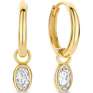 Isabel Bernard - Le Marais Sophie - Oorringen - 14 Karaat Goud - Zirkonia Steen