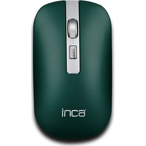 Inca IWM-531RY muis  Bluetooth & Wireless  Rechargeable  Special Metallic  Silent Mouse -  Optical Mouse - Bluetooth 3.0 and Bluetooth 5.1 - 800-1200-1600 Dpi - Wireless Working Distance 8M - 4D Key, Silent Key (Right and Left key)