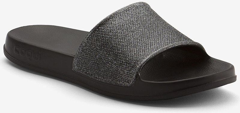 Women’s slides coqui tora black/silver glitter 37