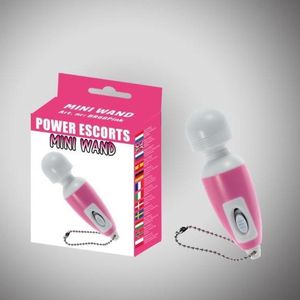 Power Escorts - Mini Wand - Small Massager - Mini Vibrator - 6.5 cm - BR68 - Roze