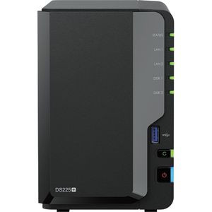 Synology DS225+ 2Bay 16TB NAS met 2x 8TB Synology Plus HDD
