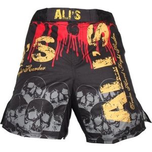 Ali's fightgear kickboks broekje - mma short -  1 zwart - XXL