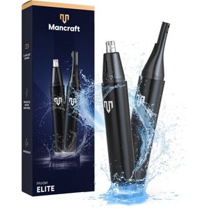 Mancraft Neustrimmer Elite - Neushaartrimmer mannen - Oortrimmer - Met Wenkbrauwtrimmer - Waterdicht - Oplaadbaar