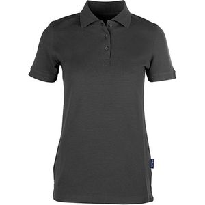 HRM - Heavy Polo 'Stretch' - Damespolo - Donkergrijs - Korte Mouwen - 4XL