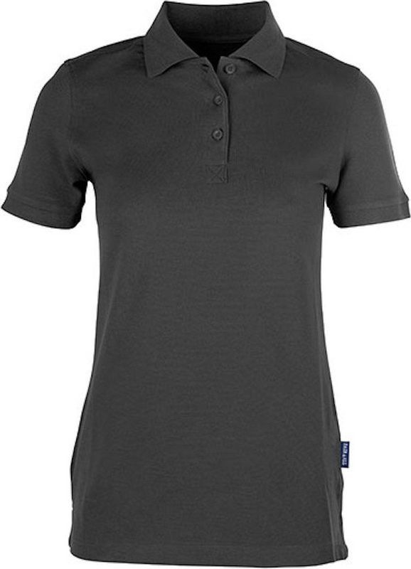 HRM - Heavy Polo 'Stretch' - Damespolo - Donkergrijs - Korte Mouwen - 4XL