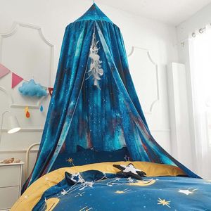 Kleurrijke Sterren Bedhemel voor Meisjes - Decoratieve Gordijn Tegen Muggenbeten voor Kinderbed (65 cm, Tie-Dye)