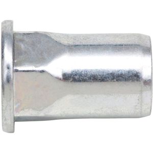 Wurth - Bolkop, rvs, A2, gedeelt. zeskantschacht, open - Blindklinkmoer gedeeltelijke zeskantschacht platkop - x 100 st - Sleutelwijdte 11 mm