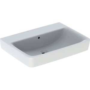 Geberit Renova Plan Wastafel 65x48x18 cm Zonder Kraangat Met Overloop Wit