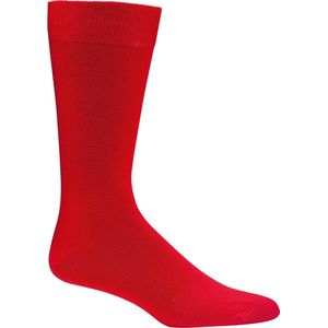 Socks4Fun – 2 paar rode sokken – drukvrije boord - maat 43/46