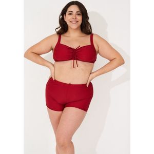 Bikini set- Plus size 2-delige bikini badpak- tankini dames volwassenen- Zwemkleding strandkleding VY8803- Bordeaux- Maat 58