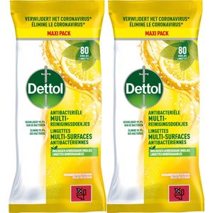 Dettol Citrus Doekjes 72st - 2 Stuks - Voordeelverpakking