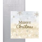 Papieren tafelkleed/tafellaken zilver inclusief kerst servetten - Kerstdiner tafel