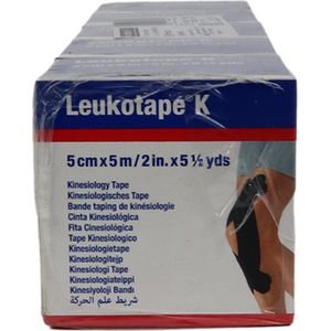 Leukotape k 5cmx5m zwart 1 st