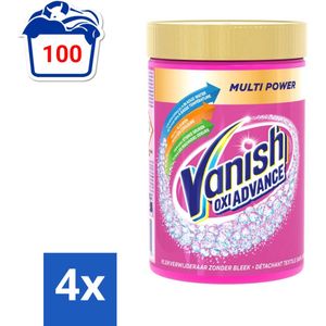 Vanish Oxi Advance - Vlekkenverwijderaar Poeder - Zonder Bleek - Gekleurde Was - 600 Gram - Voordeelverpakking - 4 stuks