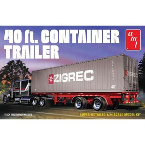 1:24 AMT 1196 40 FT Semi Container Trailer Plastic Modelbouwpakket