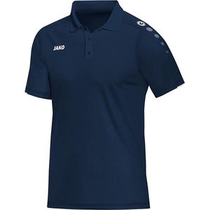 Jako Polo Classico Marine-Wit Maat 4XL