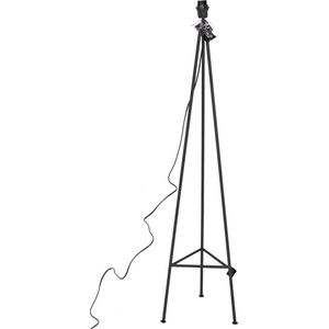 Vloerlamp - Vloerlampen - Vloerlampen Woonkamer - Vloerlamp Goud - Industriële Vloerlamp - Staande Lamp - Zwart - 130 cm