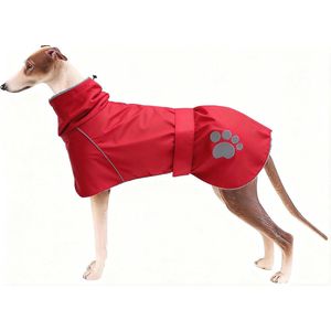 Waterdichte windhond winterjas met lamswol voering - Verstelbare hondenkleding voor medium en grote honden